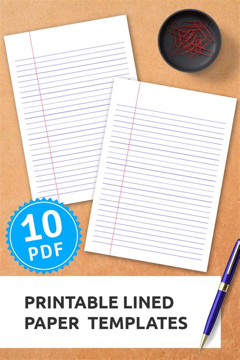 Printable A5 Lined Paper Template The Templates Art