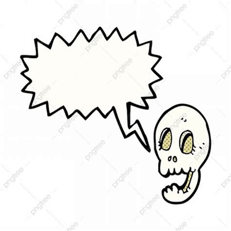 Cute Speech Bubble Vector Hd Images Funny Cartoon Skull With Speech