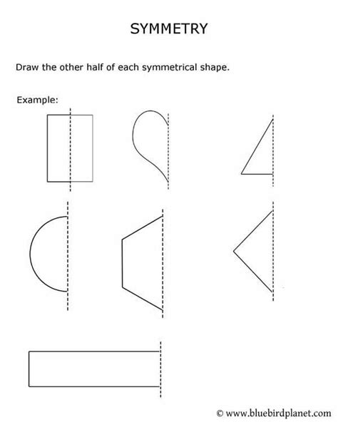 Free Printable Symmetry Drawing Worksheets