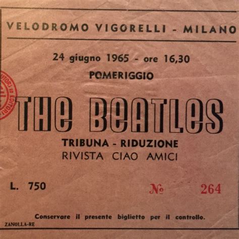 Beatles 50 Anni Fa Al Vigorelli Di Milano Peppino Di Capri Cantai