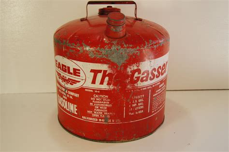 Vintage Eagle The Gasser Gas Can 5 Gallon Galvanized Steel Gas Can By