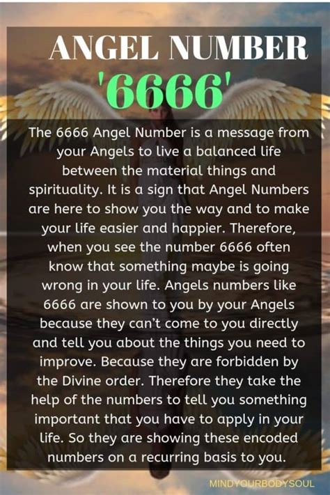 6666 Angel Number And It S Meaning Mind Your Body Soul