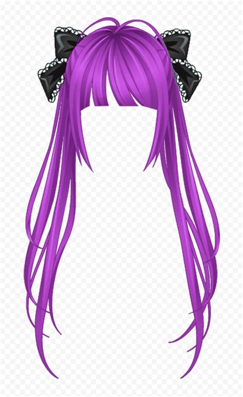 Hd Purple Anime Girl Hair Png Citypng