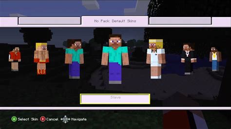 Minecraft Xbox 360 Version Update New Steve Skins Youtube