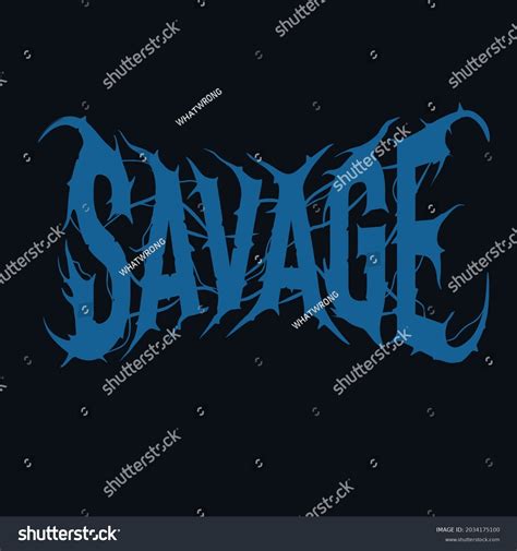 Savage Metal Style Font Vector Ready Stock Vector Royalty Free