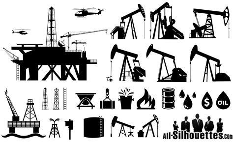Oilfield Silhouettes Vector Eps Free Download Logo Icons Brand