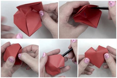 Origami Puffy Heart Instructions