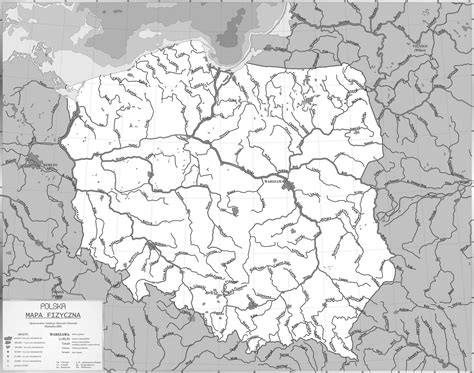 Mapa Konturowa Rzek Polski | Mapa Polski