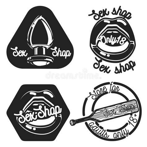 Vintage Sex Shop Emblems Stock Vector Illustration Of Icon 83818264