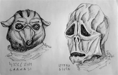 Species Sketches 14 Caamasi And Givin Star Wars Amino