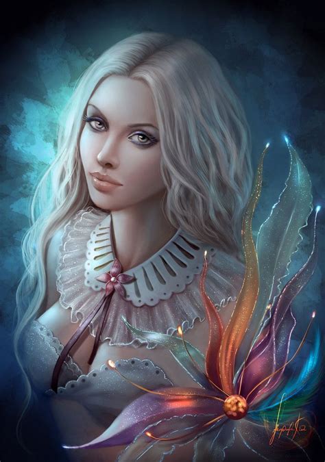 Mystic Flower By Missqualle On Deviantart Fantasy Art Women Female