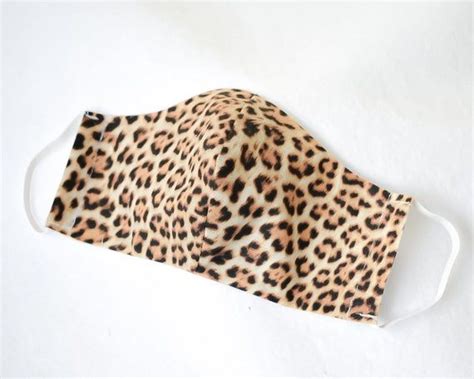 Cloth Face Mask Leopard Print 100 Cotton Fabric Etsy In 2020 Face