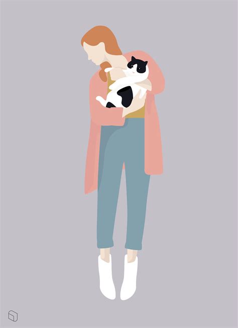 Flat Vector Woman Holding a Cat Illustration | Vector illustration people, Cat illustration ...