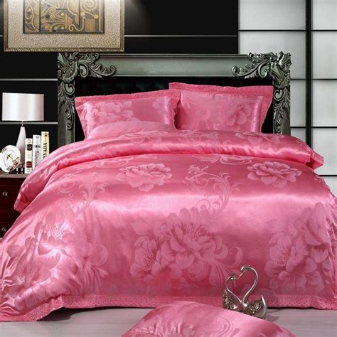 Pink Satin Queen Bed Sheets Hanaposy