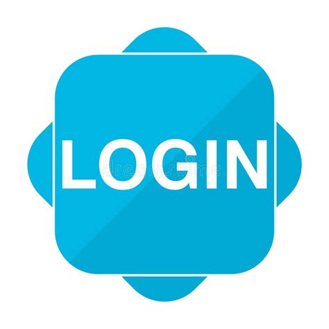 Blue Square Icon Login Stock Vector Illustration Of Online 94704126
