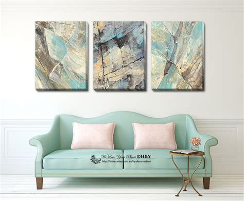 Set Of Abstract Stretched Canvas Prints Framed Wall Art Home Decor