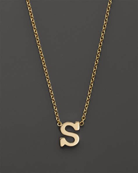 Zoe Chicco 14k Yellow Gold Initial Necklace 16 In Yellow Lyst