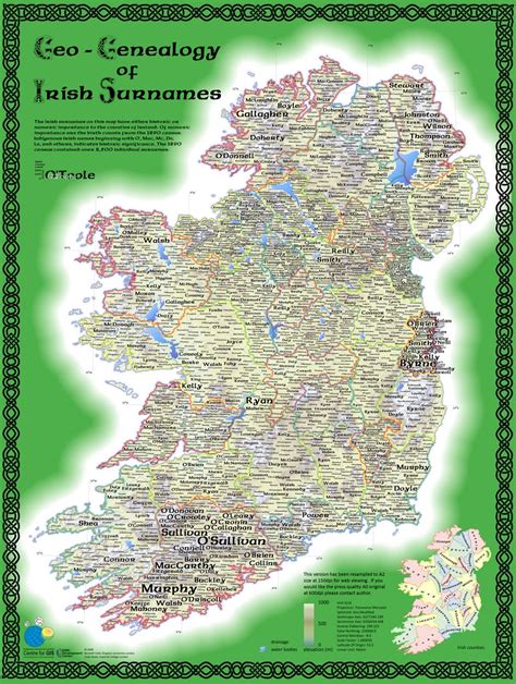 YOUR ANCESTRAL FAMILY BLOG.......: Surname Map of Ireland