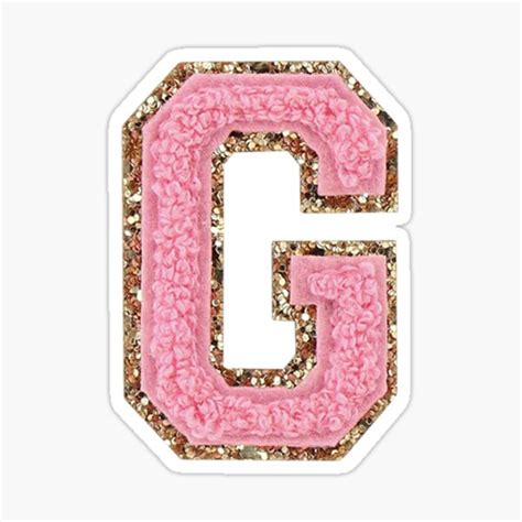 Preppy Pink Varsity Letter G Sticker For Sale By Ktp100 Aesthetic