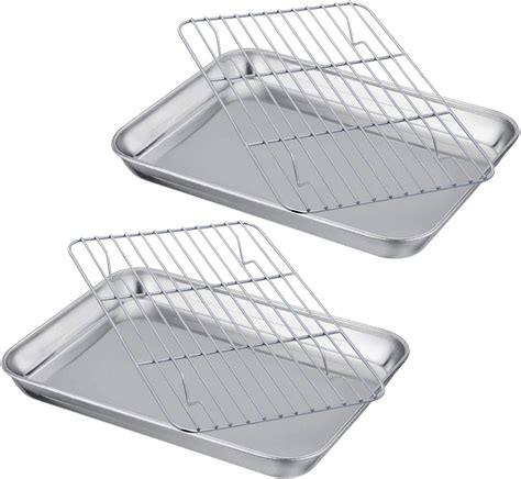 Coobbar Thickened Baking Sheet With Cooking Rack Set