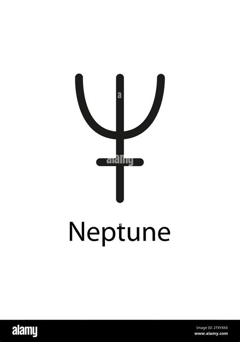 Neptune Symbol Of Planets Royalty Free Vector Image Stock Vector Image