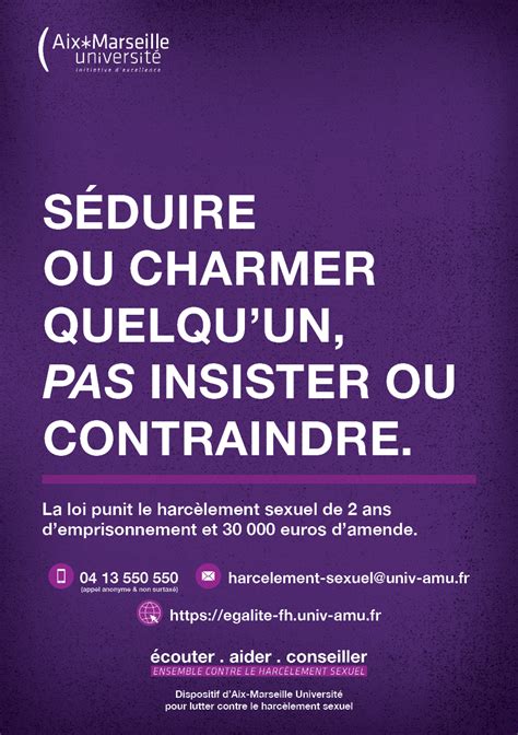 Campagne De Lutte Contre Le Harcèlement Sexuel Et Les Discriminations 2017 2019 Aix