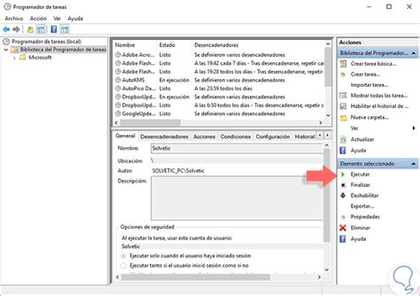 Cómo Abrir Y Configurar Programador Tareas Windows 10 Solvetic