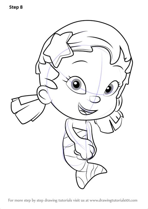 How To Draw Oona From Bubble Guppies Bubble Guppies Step By Step