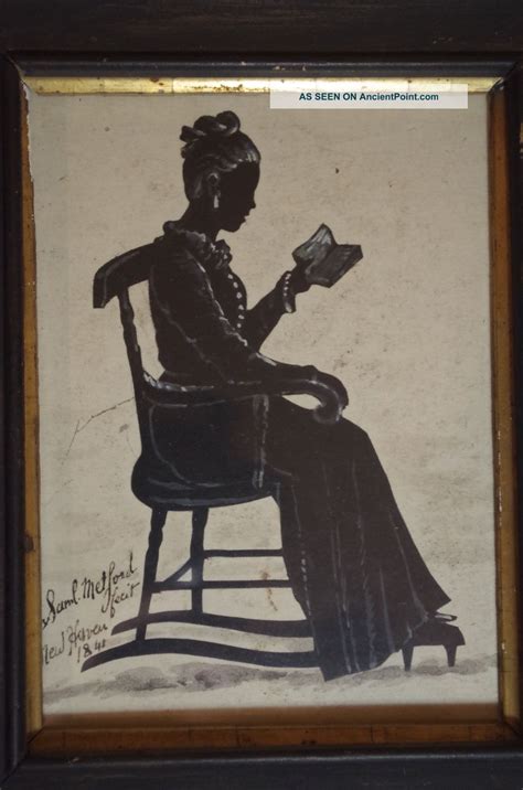 1841 Silhouette Samuel Metford Haven Antique American Portrait
