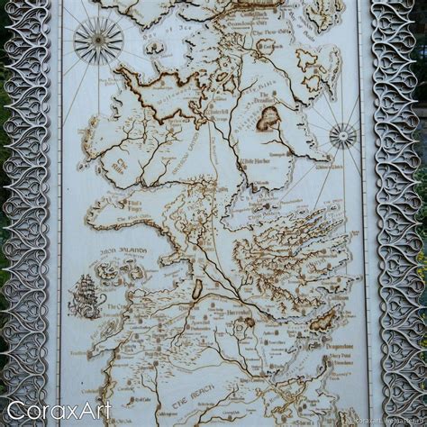 Surveying the seven kingdoms interactive map. Game Of Thrones Map Seven Kingdoms 3d - etsy bild