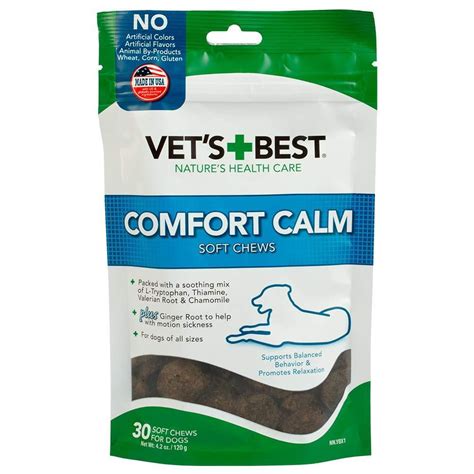 Vets Best Comfort Calm Calming Soft Chews Dog Supplements 30 Day