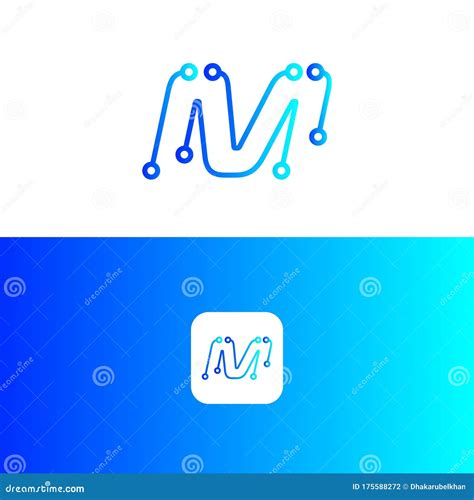 Design A Beautiful Letter M Logo M Letter Technology Logo Vector Image