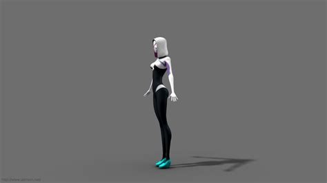 Spider Gwen Rig Free 3d Model Rigged Ma Mb