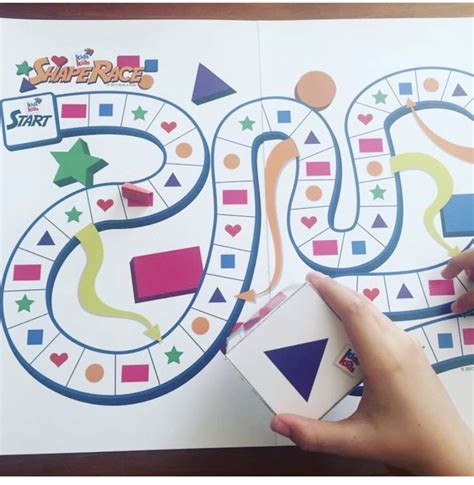 Shapes Printable Board Game For Toddlers Printable Board Games