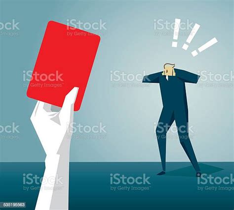 Red Card Stock Illustration Download Image Now Objection Law Red