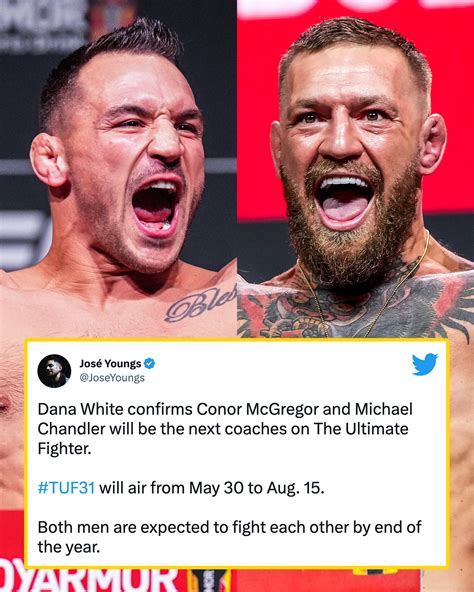 On Twitter Conor Mcgregor And Michael Chandler Will