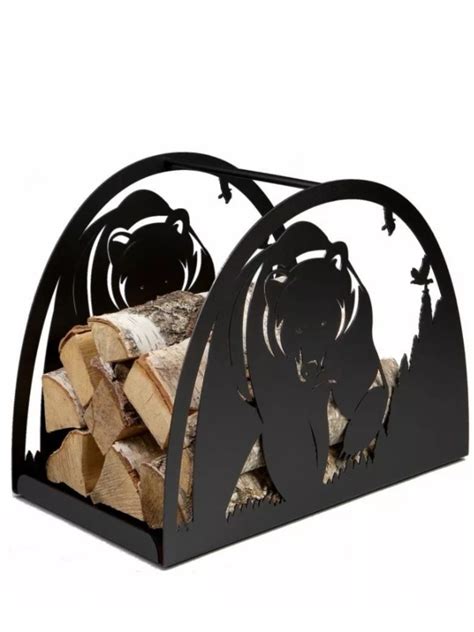 Once the city officials cut up the trees they left the firewood in a pile at the edge of the roadway for people to pick up for free. Bear Firewood Stand Log Holder Laser Plasma Cut DXF File ...