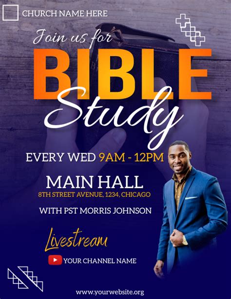 Bible Study Flyer Template Postermywall