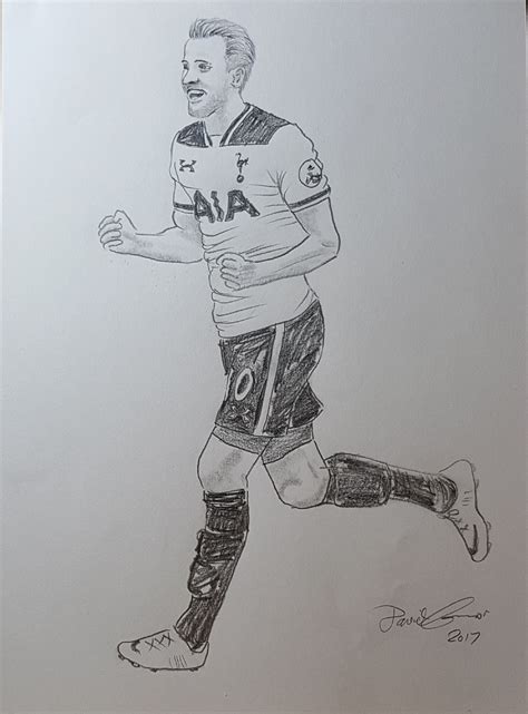 Soccer Player Pencil Drawing