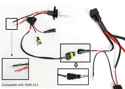 Headlight wiring (summary photo) below is a general diagram of how the overall wiring schematic will be installed followed by actual photos (as samples only) with identification of each part: Wiring Diagram For Xenon Hid Light - Wiring Diagram Schemas