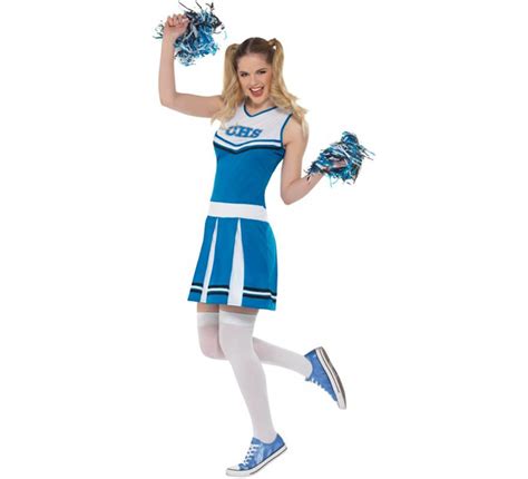 Costume Blu Cheerleader Per Una Donna