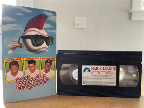 Major League Vhsvcr Tape 1997 Charlie Sheen Tom Berenger Rene Russo
