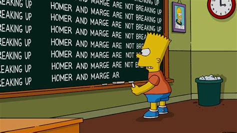 The Simpsons Bart Reveals Homer And Marge Are Not Splitting Up And