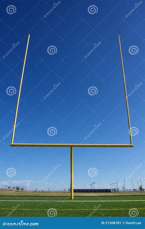 American Football Field Goal Posts Stock Image Image Of Score
