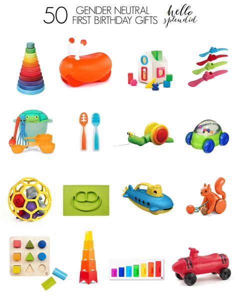 This is one of the gift ideas for one year old boy who can enjoy playing with the car toy set that is not battery a good gift for year baby boy that he can play with everyday and learn from these activities. 50 Gender Neutral First Birthday Gifts - Hello Splendid