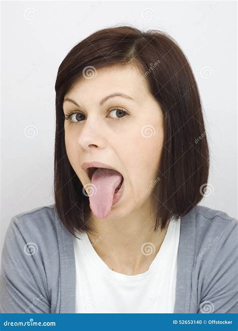 Sticking Out Tongue Stock Photography 52653140