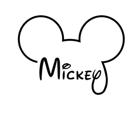 Mickey Outline Mickey Mouse Disney Embroidery Design Etsy