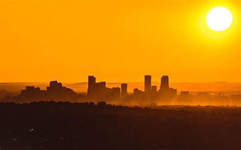 Sunrise Over Denver Shot From Red Rocks Rdenver
