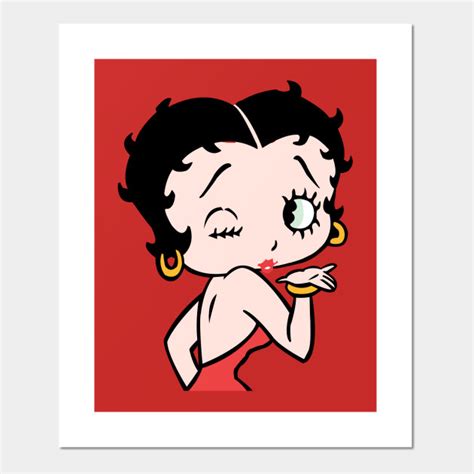 Betty Boop Kiss Color Betty Boop Kiss Wink Color Posters And Art