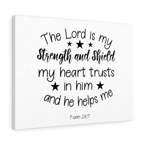 Scripture Walls Strength And Shield Psalm 287 Bible Verse Canvas
